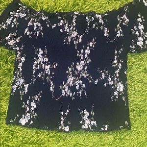 scrunchy off the shoulder top